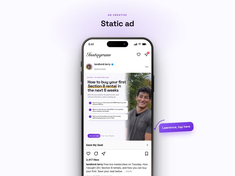 Static ad preview
